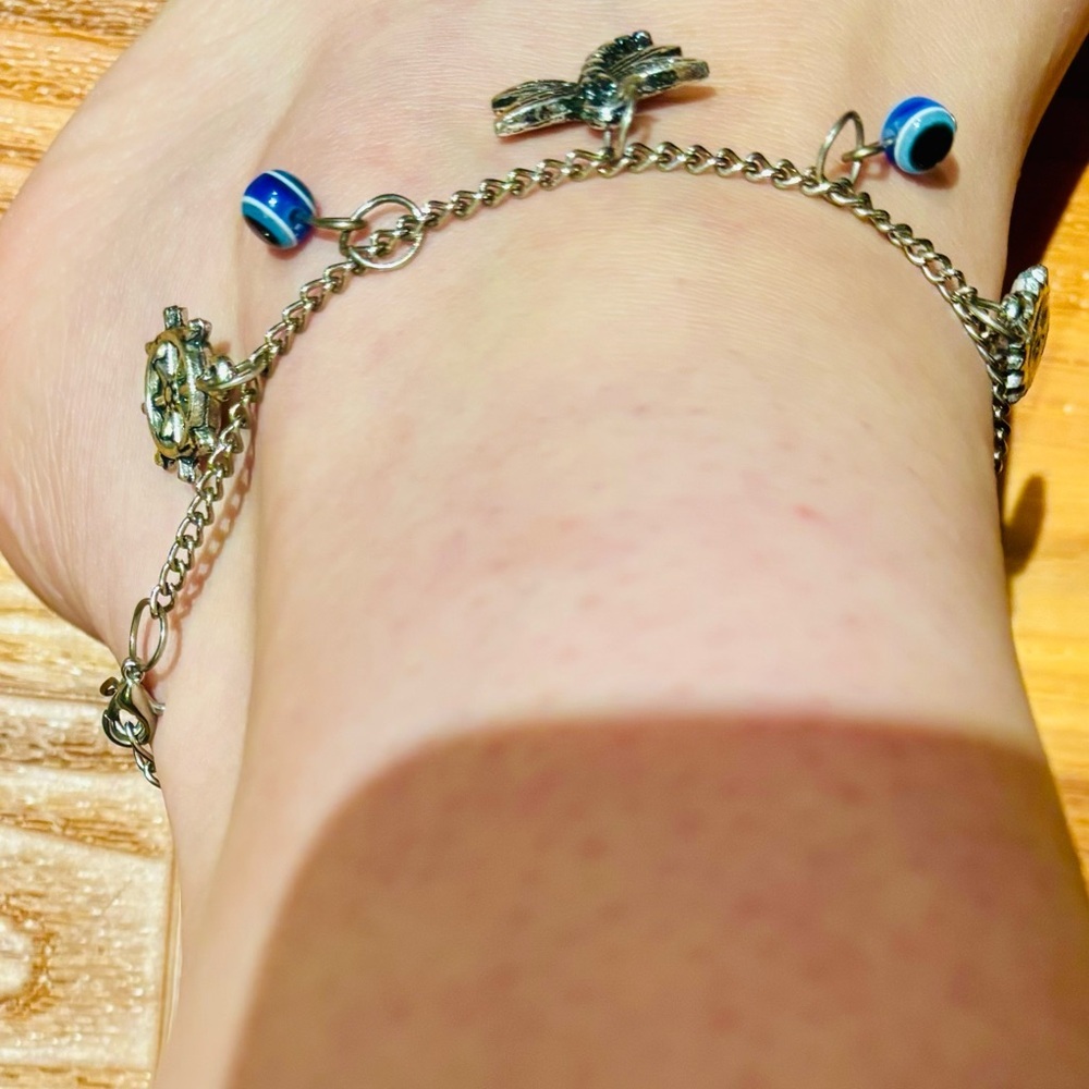3/$15 - Silver-Tone Charm Anklet/Bracelet - Picture 5 of 7